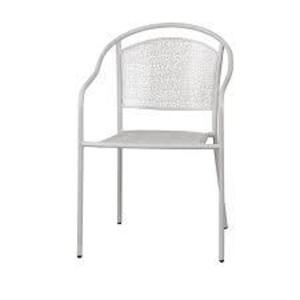 DESCRIPTION: (2) ROUND BACK PATIO CHAIR BRAND/MODEL: FLASH FURNITURE #CO-3-SIL-GG INFORMATION: LIGHT GRAY RETAIL$: $45.87 EA QTY: 2