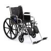 DESCRIPTION: (1) WHEELCHAIR BRAND/MODEL: MEDLINE EXCELL 2000 #MDS806300D INFORMATION: BLACK RETAIL$: $249.99 EA SIZE: REMOVABLE ARMS AND TRAY QTY: 1