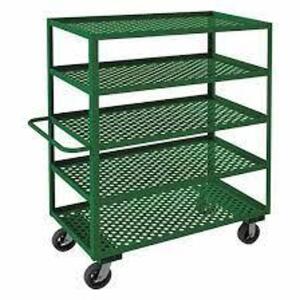 DESCRIPTION: (1) FLOW THROUGH UTILITY CART WITH PERFORATED LIPPED METAL SHELVES BRAND/MODEL: LITTLE GIANT #19C139 INFORMATION: GREEN RETAIL$: $2179.72