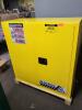 DESCRIPTION: (1) FLAMMABLE LIQUID STORAGE CABINET BRAND/MODEL: JUSTRITE #893000 INFORMATION: YELLOW RETAIL$: $1355.12 EA SIZE: 30 GAL, 43 IN X 18 IN X - 3