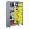 DESCRIPTION: (1) BIN STORAGE CABINET BRAND/MODEL: LYON #STORAGE INFORMATION: YELLOW BINS, GRAY CABINET RETAIL$: $2155.28 EA SIZE: 36 IN X 21 IN 82 IN,