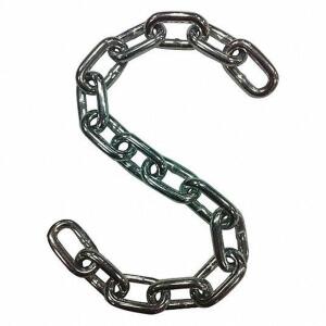 DESCRIPTION: (1) LINK COIL CHAIN BRAND/MODEL: DAYTON #34RZ86 INFORMATION: STEEL, ZINC PLATED RETAIL$: $171.86 EA SIZE: 100' LONG QTY: 1