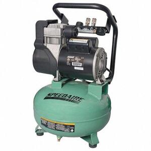 DESCRIPTION: (1) AIR COMPRESSOR BRAND/MODEL: SPEEDAIRE #1NNE7 INFORMATION: GREEN RETAIL$: $693.39 EA SIZE: 6 GALLON QTY: 1