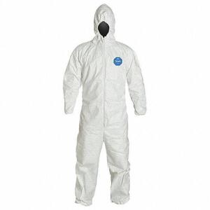 DESCRIPTION: (1) BOX OF (25) HOODED DISPOSABLE COVERALLS, HOODED BRAND/MODEL: DUPONT #6LY37 INFORMATION: WHITE RETAIL$: $312.44 PER BOX SIZE: 2XL QTY: