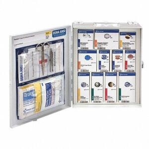 DESCRIPTION: (1) FIRST AID CABINET BRAND/MODEL: FIRST AID ONLY #45NJ76 RETAIL$: $128.28 EA SIZE: 25 PERSON KIT QTY: 1