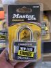 DESCRIPTION: (4) PADLOCK WITH KEY BRAND/MODEL: MASTER LOCK #1A375 INFORMATION: SILVER RETAIL$: $15.42 EA QTY: 4 - 3