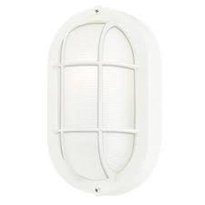 DESCRIPTION: (3) OUTDOOR WALL LIGHTS BRAND/MODEL: WESTINGHOUSE #67835 INFORMATION: WHITE RETAIL$: $19.99 EA SIZE: 4-1/4" X 8-1/2" QTY: 3