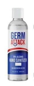 DESCRIPTION: (1) CASE OF (24) UNSCENTED HAND SANITIZER GEL BRAND/MODEL: GERM ATTACK RETAIL$: $8.00 ea SIZE: 16OZ QTY: 1