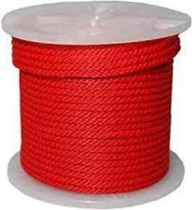 DESCRIPTION: (1) SPOOL OF ROPE BRAND/MODEL: DERBY #98330 INFORMATION: RED RETAIL$: $80.38 EA SIZE: 3/8" X 500' QTY: 1