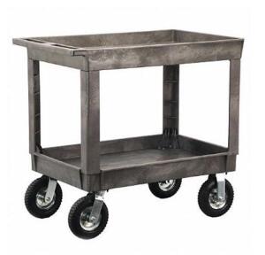 DESCRIPTION (1) GRAINGER UTILITY CART BRAND/MODEL 2523WWG ADDITIONAL INFORMATION DEEP LIPPED/LOAD CAPACITY: 500 LB/RETAILS AT $412.27 SIZE 33"H X 40"L