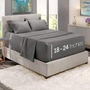 DESCRIPTION: (1) DEEP POCKET 6 PIECE BED SHEET SET BRAND/MODEL: NESTLE INFORMATION: GRAY RETAIL$: $22.99 EA SIZE: QUEEN QTY: 1