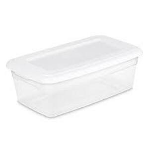 DESCRIPTION: (12) STORAGE BOXES BRAND/MODEL: STERILITE INFORMATION: CLEAR SIZE: 14X8X4 6 QT QTY: 12