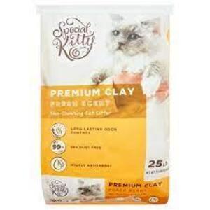 DESCRIPTION: (1) BAG OF PREMIUM LAY CAT LITTER BRAND/MODEL: SPECIAL KITTY RETAIL$: $10.00 EA SIZE: 25 LB QTY: 1