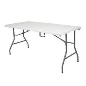 DESCRIPTION: (1) FOLDING TABLE BRAND/MODEL: STANSPORT #616-2960 INFORMATION: WHITE RETAIL$: $100.00 EA SIZE: 60X30 QTY: 1