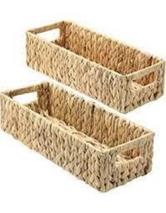 DESCRIPTION: (2) BASKET STEP BRAND/MODEL: TOP SHELF INFORMATION: BROWN RETAIL$: $24.25 EA SIZE: 25X11X3 QTY: 2