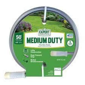 DESCRIPTION: (1) MEDIUM DUTY GARDEN HOSE BRAND/MODEL: EXPERT GARDENER RETAIL$: $20.00 EA SIZE: 50 FT QTY: 1