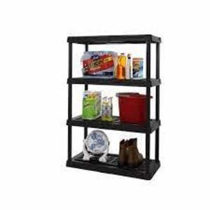 DESCRIPTION: (1) 4 TIER SHELF BRAND/MODEL: HART INFORMATION: BLACK RETAIL$: $50.00 EA SIZE: 18X36X53 QTY: 1