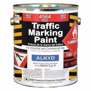 DESCRIPTION: (2) TRAFFIC ZONE MARKING PAINT BRAND/MODEL: RAE #3EHH4 INFORMATION: RED RETAIL$: $100.00 EA SIZE: 1 GALLON QTY: 2