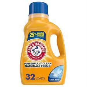 DESCRIPTION: (2) LIQUID LAUNDRY DETERGENT BRAND/MODEL: ARM AND HAMMER INFORMATION: CLEAN BURST RETAIL$: $8.99 EA SIZE: 50 FL OZ QTY: 2