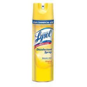 DESCRIPTION: (6) DISINFECTANT SPRAY BRAND/MODEL: LYSOL INFORMATION: ORIGINAL RETAIL$: 9.58 SIZE: 19 OZ QTY: 6