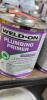 DESCRIPTION: (6) PURPLE PRIMER PVC CPVC BRAND/MODEL: WELD-ONE RETAIL$: $24.40 EA SIZE: 32 OZ QTY: 6 - 3