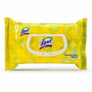 DESCRIPTION: (4) DISINFECTANT WIPES BRAND/MODEL: LYSOL INFORMATION: LEMON RETAIL$: $10.00 EA SIZE: 80 WIPES QTY: 4