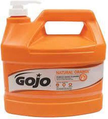 DESCRIPTION: (1) HAND CLEANER BRAND/MODEL: GOJO INFORMATION: NATURAL ORANGE RETAIL$: $23.57 EA SIZE: 64 OZ QTY: 1