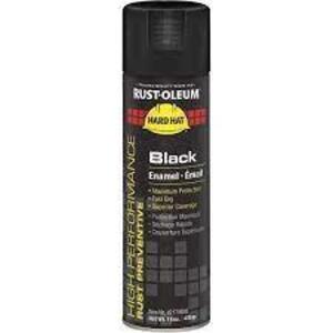 DESCRIPTION: (4) BLACK ENAMEL SPRAY PAINT BRAND/MODEL: RUST-OLEUM RETAIL$: $12.00 EA SIZE: 16 OZ QTY: 4