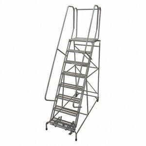 DESCRIPTION: (1) ROLLING LADDER BRAND/MODEL: COTTERMAN #5FYW1 INFORMATION: GREY RETAIL$: $1,337.30 EA SIZE: 80 in Platform Ht, 20 in Platform Dp, 24 i