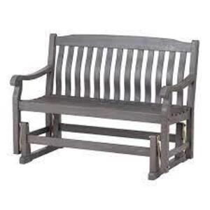 DESCRIPTION: (1) PORCH GLIDER BENCH BRAND/MODEL: BETTER HOMES AND GARDENS INFORMATION: DARK BROWN RETAIL$: $169.00 EA QTY: 1