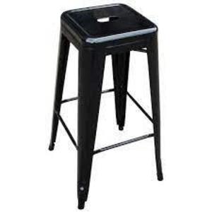 DESCRIPTION: (1) STACKABLE METAL BARSTOOL BRAND/MODEL: AMERIHOME #A2089.0034-MP INFORMATION: GUN METAL RETAIL$: $208.09 EA SIZE: 30" QTY: 1