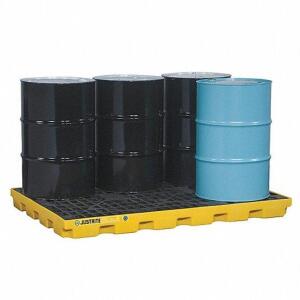 DESCRIPTION: (1) DRUM SPILL CONTAINMENT PALLET BRAND/MODEL: JUSTRITE #4WLW5 INFORMATION: YELLOW RETAIL$: $404.11 EA SIZE: 4 DRUM QTY: 1