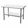 DESCRIPTION: (1) FIXED HEIGHT WORK TABLE BRAND/MODEL: DURHAM INFORMATION: STEEL RETAIL$: $730.05 EA SIZE: 84" X 34" X 42" QTY: 1