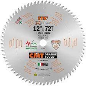 DESCRIPTION: (1) INDUSTRIAL FINISH SLIDING COMPOUND MITER SAW BLADE BRAND/MODEL: CMT ORANGE TOOLS INFORMATION: FINE FINISH RETAIL$: $89.50 EA SIZE: 12