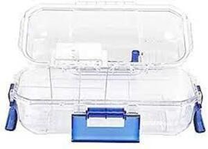 DESCRIPTION: (1) CENTRIFUGE CASE PORTABLE WITH INSERTS BRAND/MODEL: HEATHROW SCIENTIFIC INFORMATION: CLEAR AND BLUE RETAIL$: $110.09 EA QTY: 1