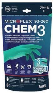 DESCRIPTION: (50) BAGS OF (6) CHEMICAL-RESISTANT GLOVES BRAND/MODEL: MICROFLEX #93-260 INFORMATION: BLUE RETAIL$: $36.97 EA SIZE: XL, 9.5-10 QTY: 50