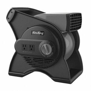 DESCRIPTION: (1) PORTABLE BLOWER BRAND/MODEL: AIR KING #1XGG2 INFORMATION: BLACK RETAIL$: $100.30 EA SIZE: Horizontal/Vertical Airflow, 310 cfm High,