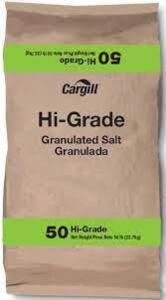 DESCRIPTION: (1) BAG OF GRANULATED SALT BRAND/MODEL: CARGILL RETAIL$: $34.95 EA SIZE: 50 LB QTY: 1