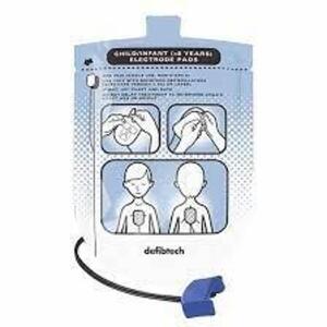 DESCRIPTION: (5) PEDIATRIC ELECTRODE PADS BRAND/MODEL: DEFIBTECH #38N662 RETAIL$: $75.00 EA QTY: 5