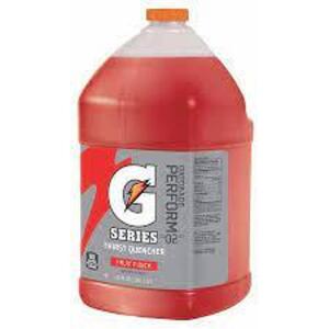 DESCRIPTION: (2) SPORTS DRINK CONCENTRATE BRAND/MODEL: GATORADE INFORMATION: FRUIT PUNCH RETAIL$: $17.17 EA SIZE: 1 GALLON QTY: 2