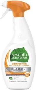 DESCRIPTION: (2) DISINFECTING MULTI SURFACE CLEANER BRAND/MODEL: SEVENTH GENERATION RETAIL$: $11.00 EA SIZE: 32 OZ QTY: 2