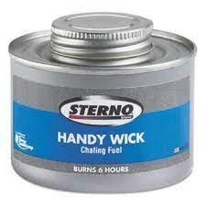 DESCRIPTION: (6) STEM WICK 6 HOUR CHAFING FUEL BRAND/MODEL: STERNO RETAIL$: $5.00 EA SIZE: 7.14 FL OZ QTY: 6