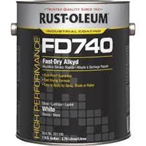 DESCRIPTION: (1) FAST DRY ALKYD PAINT BRAND/MODEL: RUST-OLEUM FD740 INFORMATION: YELLOW RETAIL$: 157.25 SIZE: 1 GALLON QTY: 1