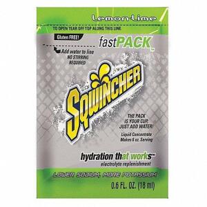 DESCRIPTION: (1) BOX OF (50) SPORTS DRINK MIX BRAND/MODEL: SQWINCHER #1UFJ3 INFORMATION: LEMON LIME RETAIL$: $24.75 EA QTY: 1