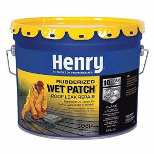 DESCRIPTION: (1) ROOF LEAK REPAIR BRAND/MODEL: HENRY #40P299 INFORMATION: BLACK RETAIL$: 100 SIZE: 3.3 GALLON QTY: 1