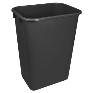 DESCRIPTION: (3) BATHROOM TRASH CANS INFORMATION: BLACK QTY: 3