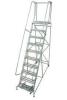 DESCRIPTION: (1) ROLLING LADDER BRAND/MODEL: COTTERMAN #5FYY0 INFORMATION: GRAY RETAIL$: $809.50 EA SIZE: 70" H 10" D 16"W - PLATFORM MEASUREMENTS QTY