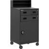 DESCRIPTION: (1) MOBILE CABINET DESK WITH LOCKABLE DRAWERS BRAND/MODEL: DURHAM INFORMATION: GRAY RETAIL$: $572.00 EA SIZE: 23"W 20"D, 2 DRAWERS QTY: 1