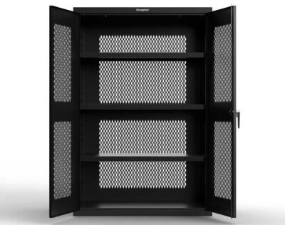 DESCRIPTION: (1) HEAVY DUTY VENTILATED STORAGE CABINET BRAND/MODEL: STRONG HOLD INFORMATION: BALCK RETAIL$: $1600.00 EA SIZE: 48"W 24"D 72"H247-3-02 Q