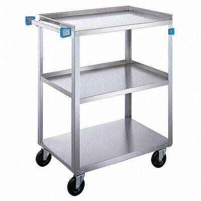 DESCRIPTION: (1) UTILITY CART BRAND/MODEL: LAKESIDE #20VF41 INFORMATION: CAPACITY: 300 LBS/STAINLESS STEEL RETAIL$: 221 SIZE: 32-1/8"H X 16-1/4"W X 27